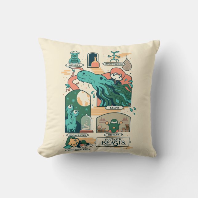 Almofada Bestas Fantásticas de Cartoon (Frente)