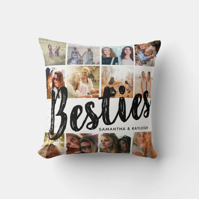 Almofada BESTIES, Colagem de Fotos e Nomes | FCFB (Frente)