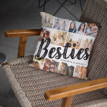 Almofada BESTIES, Colagem de Fotos e Nomes | FCFB<br><div class="desc">Besties são inestimáveis - Se você tiver sorte o suficiente para ter um, deixe-os saber o quanto eles significam para você com este travesseiro de "Melhores Amigos". Apresentando 12 fotografias quadradas da sua escolha, que são facilmente descarregadas do seu telefone ou computador, o texto 'bestie' em letras grandes e modernas...</div>