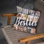 Almofada BESTIES, Colagem de Fotos e Nomes | FCFB<br><div class="desc">Besties são inestimáveis - Se você tiver sorte o suficiente para ter um, deixe-os saber o quanto eles significam para você com este travesseiro de "Melhores Amigos". Apresentando 12 fotografias quadradas da sua escolha, que são facilmente descarregadas do seu telefone ou computador, o texto 'bestie' em letras grandes e modernas...</div>