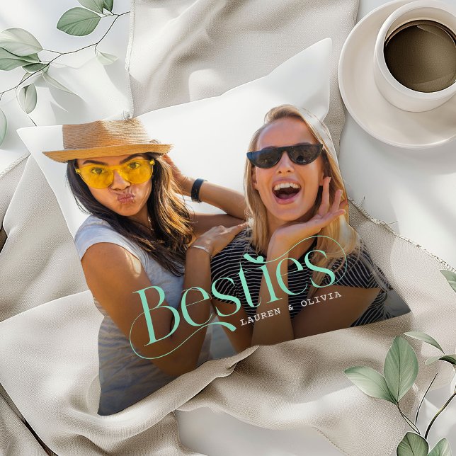 Almofada BESTIES Decorativos, Foto da camada de melhores am (Criador carregado)