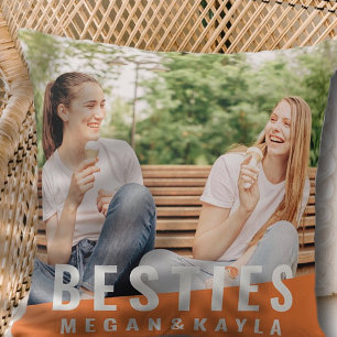 Almofada Besties Para Melhores Amigos Foto Chic Moderna BFF