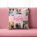 Almofada Besties Rosa Quente Amigos 6 Colagem de Fotografia<br><div class="desc">Celebrar seu vínculo com o Travesseiro decorativo de Keepsasasak de Colagem de Fotos Amigos 6 Rosa Quente. Personalizado com um vibrante design cor-de-rosa-quente, ele apresenta uma bela colagem organizada de seis fotos queridas capturando momentos especiais com seus amigos. Criado a partir de materiais de alta qualidade, este travesseiro adiciona um...</div>