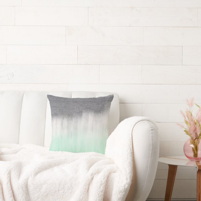 Almofada betão urbano, hortelã verde (Sofá)