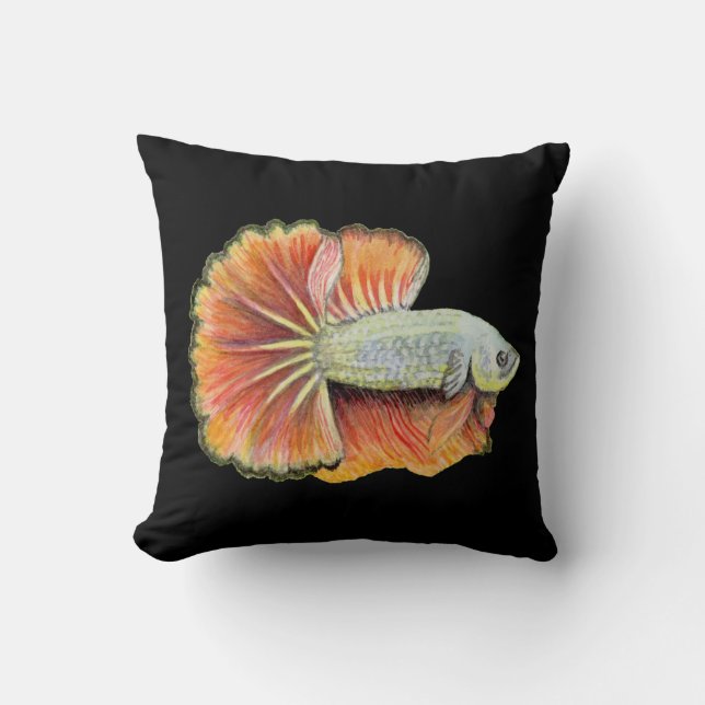 Almofada Betta Fish Travesseiro decorativo (Frente)