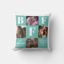 Almofada BFF Besties Foto Collage Teal