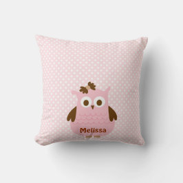 Almofada Bibe de Coruja Menina Rosa Bonita (Personalizado)