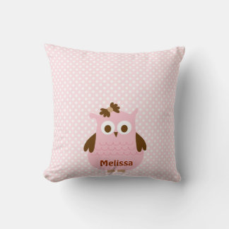 Almofada Bibe de Coruja Menina Rosa Bonita (Personalizado)