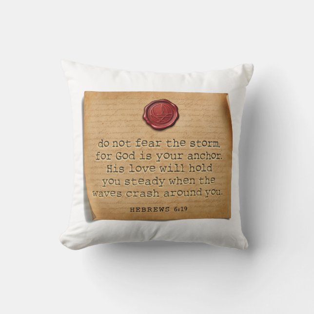Almofada BIBLE VERSE - Hebrews 6:19 - Throw Pillow (Frente)