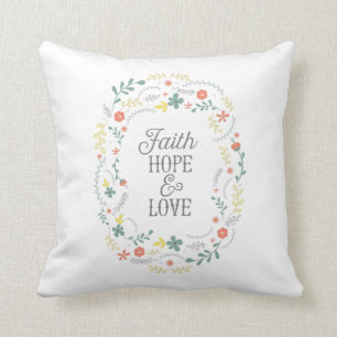 Almofada Bíblia cristã do amor da esperança da fé das