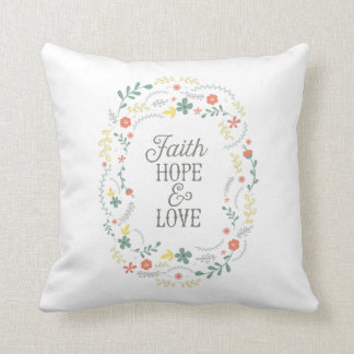 Almofada Bíblia cristã do amor da esperança da fé das