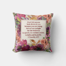 Bíblia Cristã Floral Burgundy Timothy Juventude