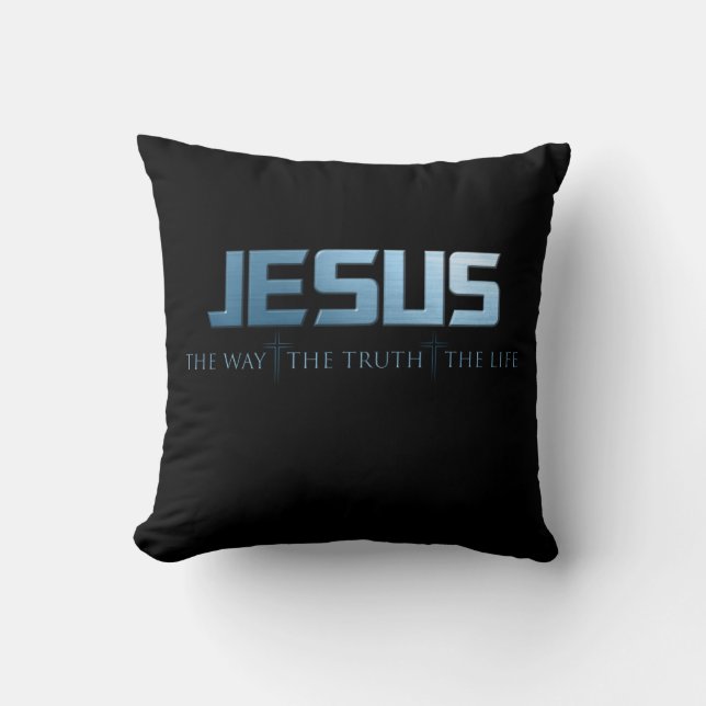 Almofada Bíblia de fé cristã Verse: Vida da Verdade Jesus (Frente)