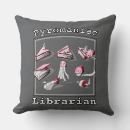 Almofada Bibliotecário Pirromânico Escrito em Asphalt Squar