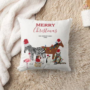 Almofada Bichos de Natal engraçados e bonitos Noel Hats Lig