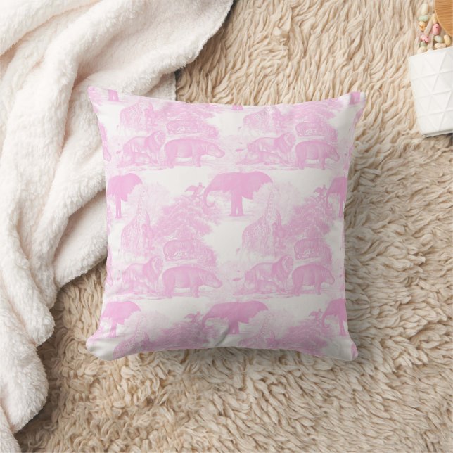 Almofada Bichos Rosa Chinoiserie Baby Nursery (Cobertor)