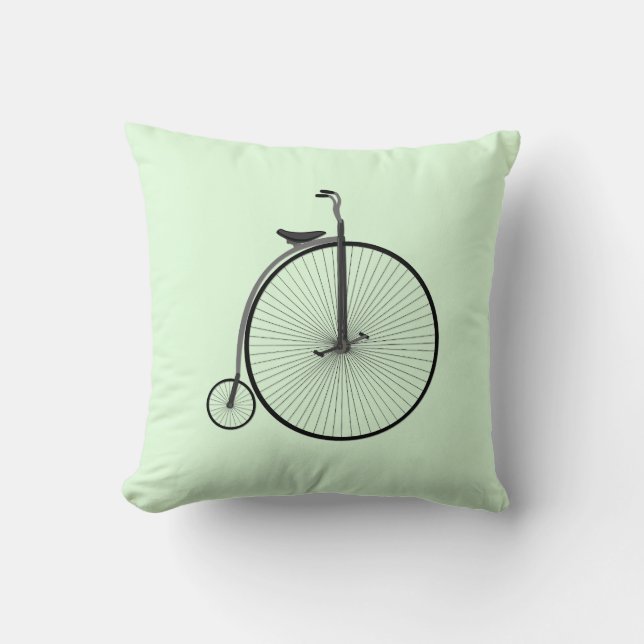 Almofada Bicicleta Antiga Penny-Farthing de Roda Alta em Ót (Frente)