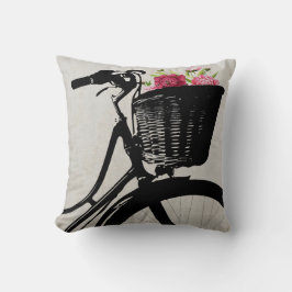 Almofada Bicicleta com Travesseiro decorativo de Peonies