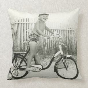 Almofada Bicicleta da equitação da menina