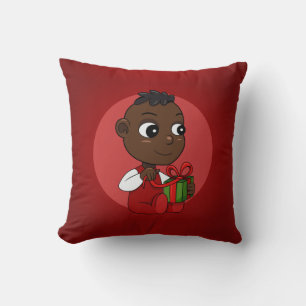 Almofada Bicicleta de Natal Afro-Americano