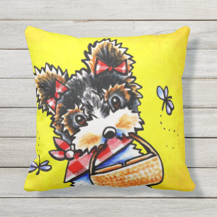 Almofada Biewer Yorkie Summer Picnic Yellow