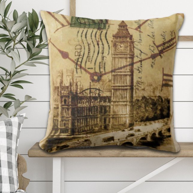 Almofada Big ben da Torre de Londres (London Tower bridge clocktower big ben Throw Pillow)