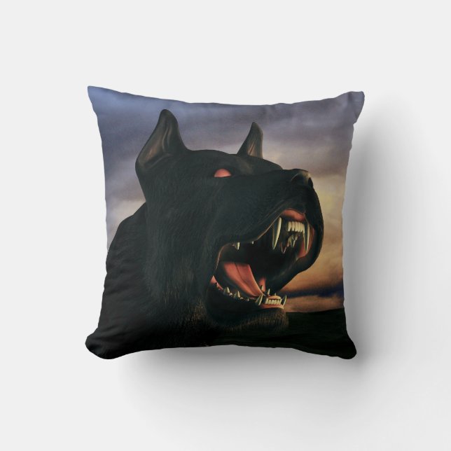 Almofada Big, black dog (Frente)