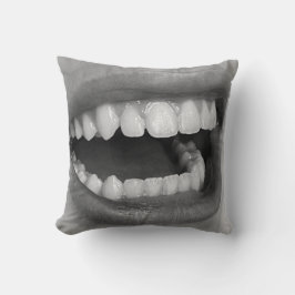Almofada Big Mouth Square Throw Pillow 