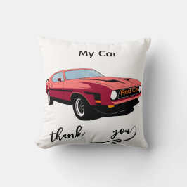 Almofada Big Red Car Throw Pillow –Home Décor