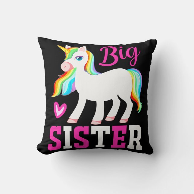 Almofada Big Sister Magical Unicorn com Rainbow Mane & Tail (Frente)
