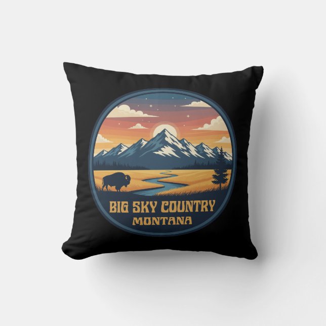 Almofada Big Sky Country Montana (Frente)