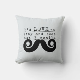 Almofada Bigode de Humor Negro Engraçado