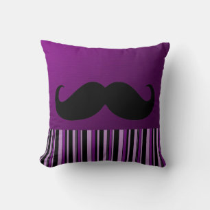 Almofada Bigode Negro Engraçado Estrias Retroativas