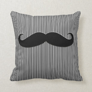 Almofada Bigode preto e travesseiro decorativo engraçado