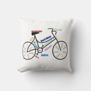 Almofada Bike, Ciclo, Palavras Motivacionais