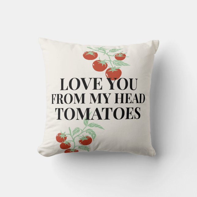 Almofada Bilhete de Amor de Tomate Brunch Casa Verde (Frente)