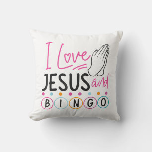 Almofada Bingo Player Jesus Faith Christian Adoro Jesus An
