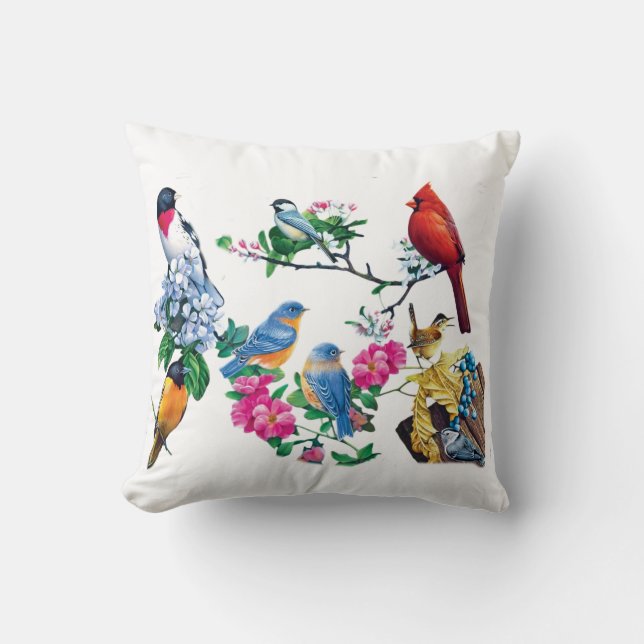 Almofada Bird Lovers Throw Pillow (Frente)