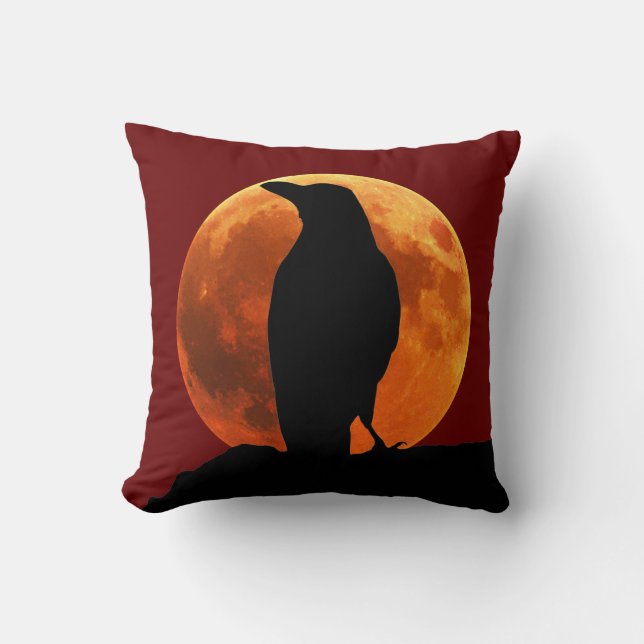 Almofada Birds - Reversible Moon and Black Raven  (Frente)