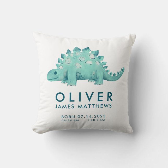 Almofada Birds Stats Dinossaur Baby Boys (Frente)