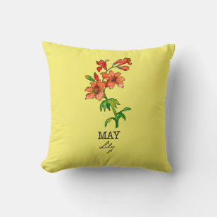 Almofada Birth Month Flower May Lily
