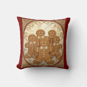 Almofada Biscoitos de Gengibre Natal Art Nouveau