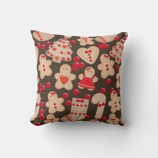 Almofada Biscoitos de Gingercake Cookies Natal (Frente)