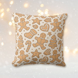 Almofada Biscoitos de Homem de Biscoito de Natal Bege Neutr