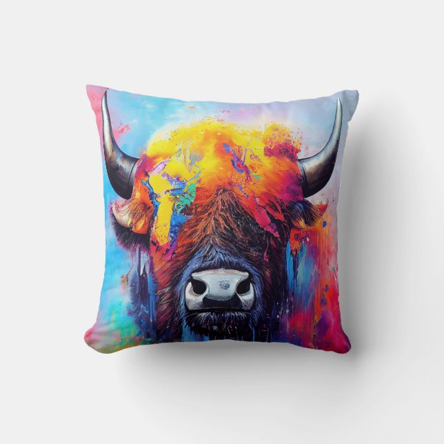 Almofada Bison Animal Discovery Adventure Planet Nature (Frente)