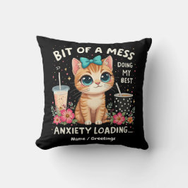 Almofada Bit of Mess, fazendo minha melhor ansiedade