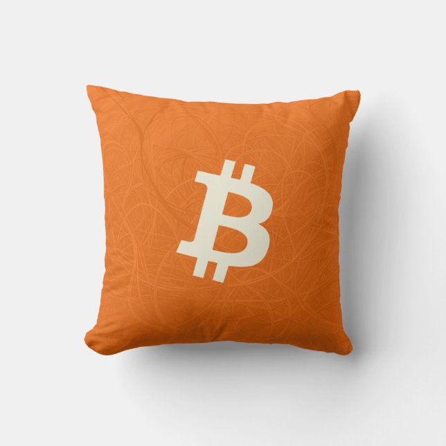 Almofada Bitcoin Classic Laranja (Neurônio) (Frente)