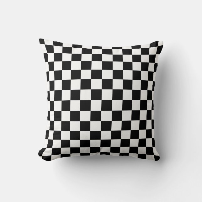Almofada Black and white checkerboard pattern  (Frente)