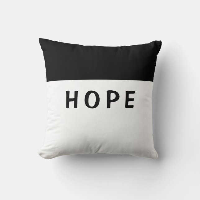 Almofada Black and White "Hope" (Frente)