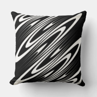 Almofada black and white smooth organic wavy pattern